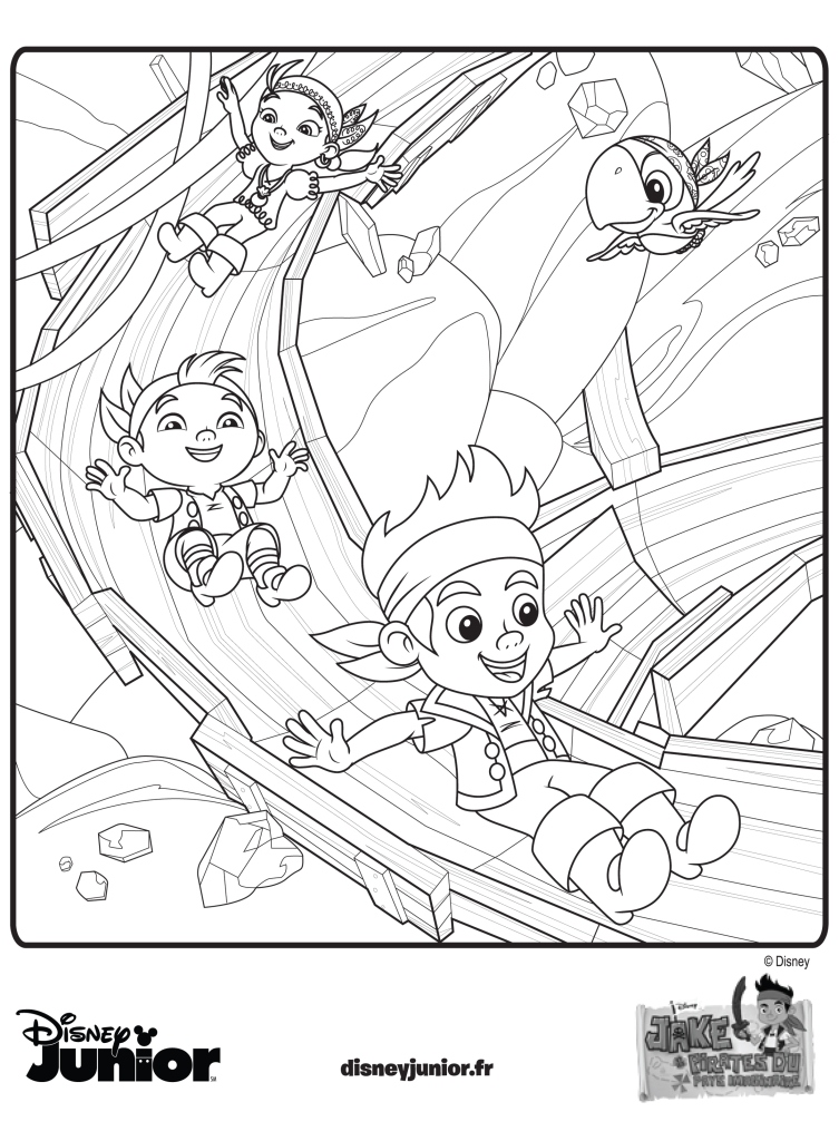 coloriage  dessiner jack et les pirates du pays imaginaire en ligne
