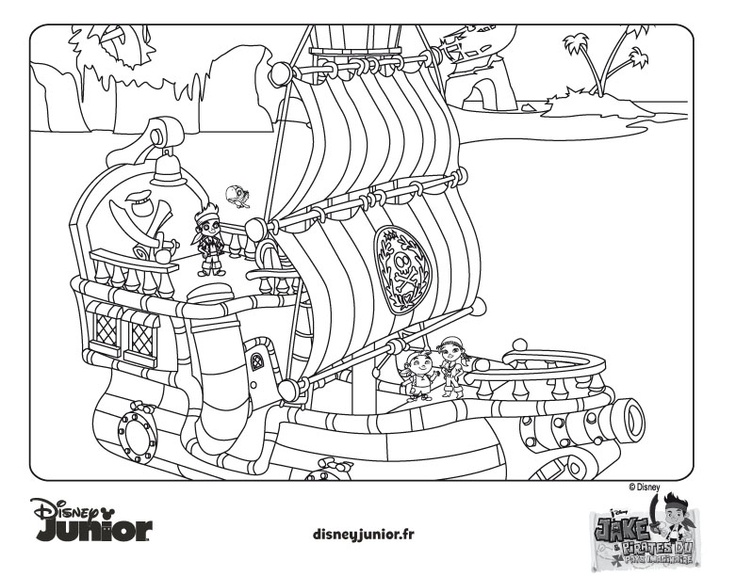 coloriage jake et les pirates du pays imaginaire