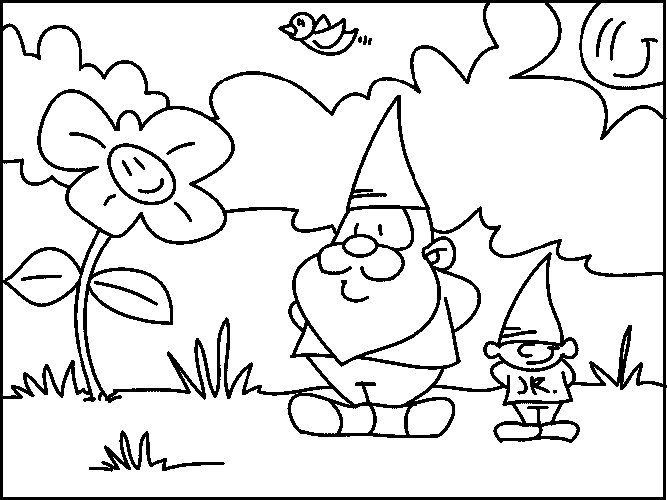 coloriage theme jardin