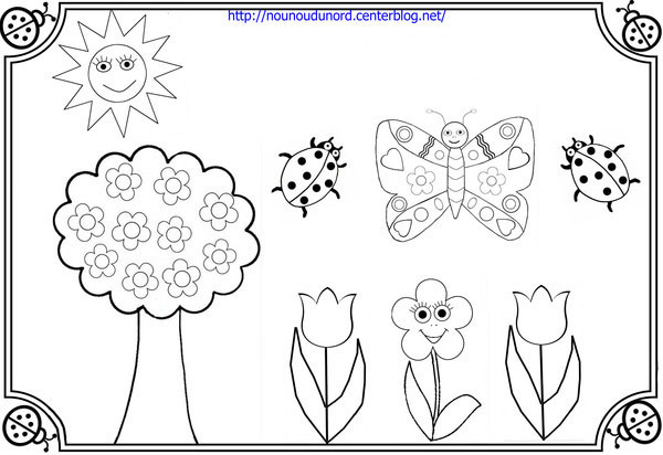 coloriage jardin