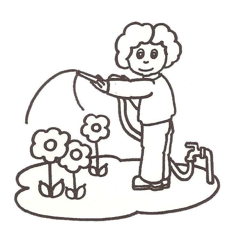 coloriage  dessiner d'un jardinier