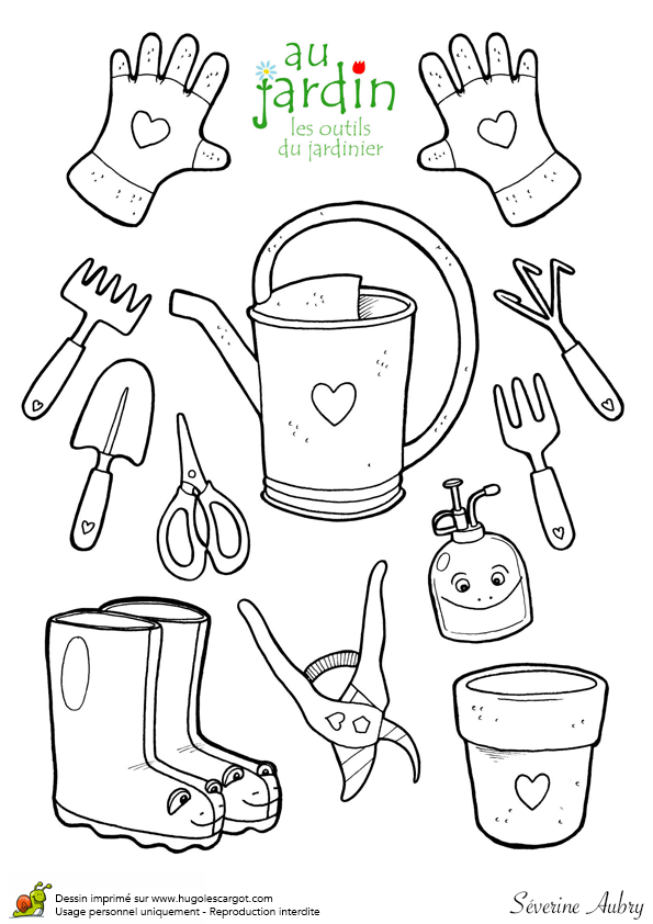 coloriage  dessiner de jardinier