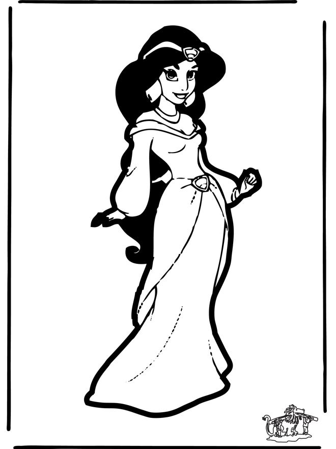 18 Dessins De Coloriage Jasmine à Imprimer