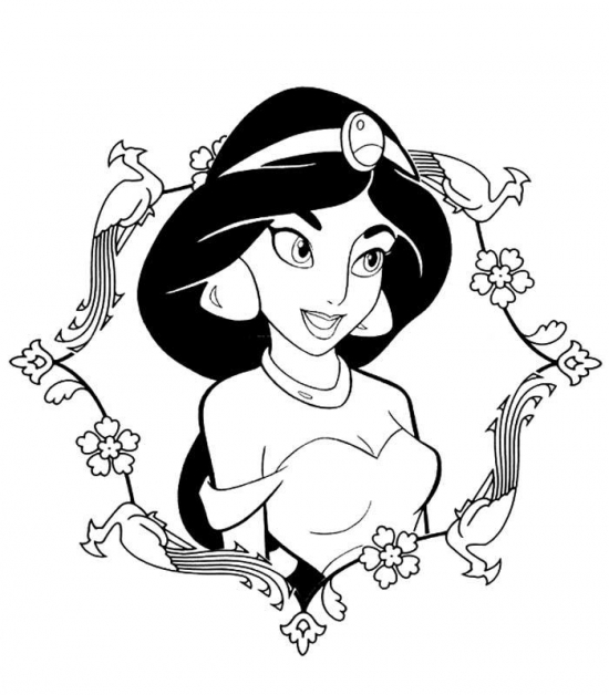 coloriage jasmine en robe