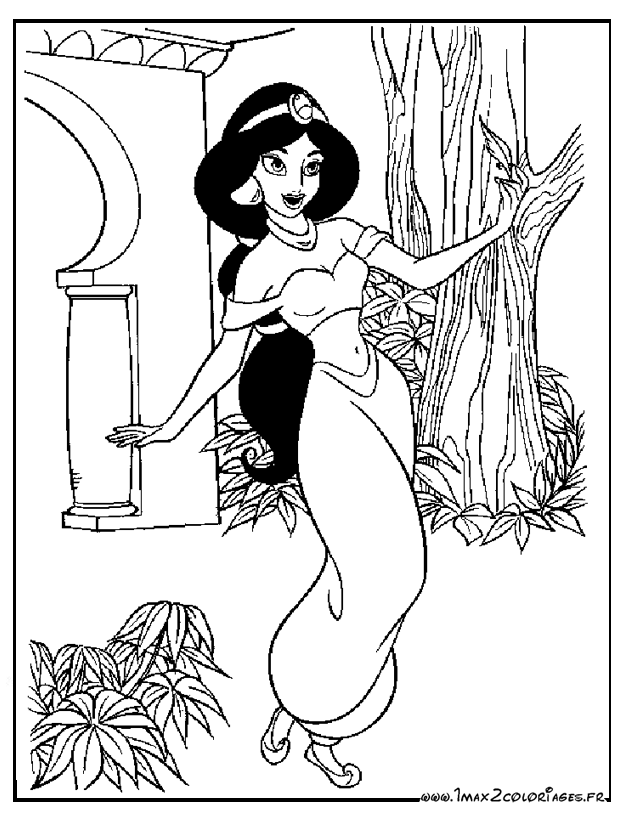 coloriage jasmine