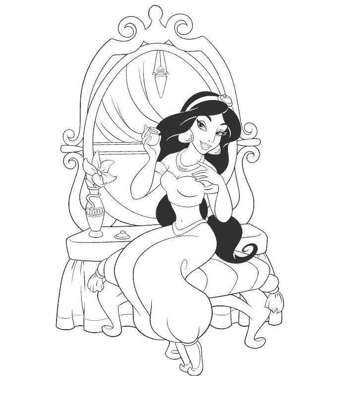 coloriage jasmine à imprimer