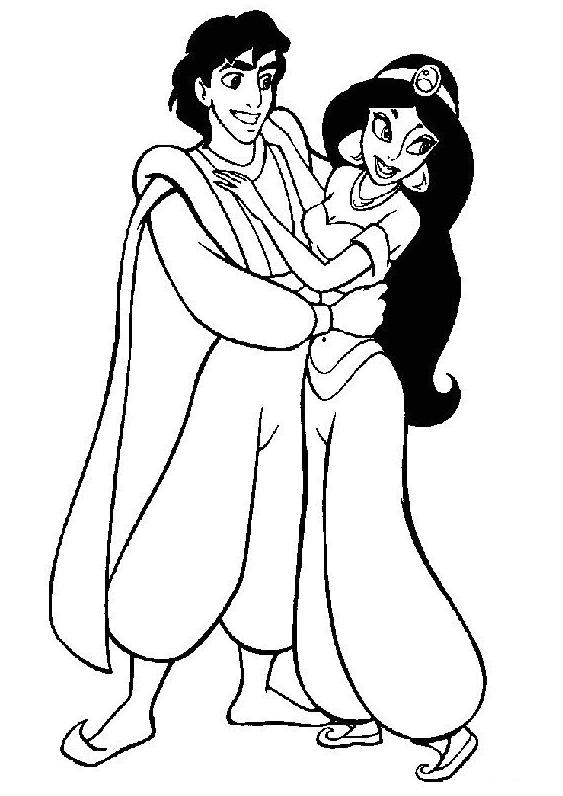 Imprimer des coloriages de Jasmine Kidzeo - coloriage princesse jasmine