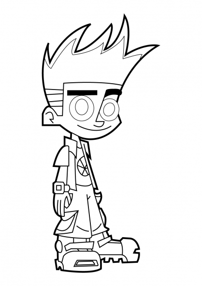 coloriage johnny test a imprimer