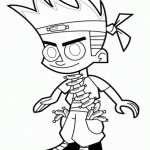 dessin à colorier johnny test imprimer