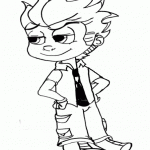 coloriage à dessiner johnny test imprimer