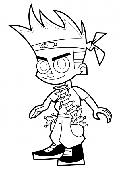 coloriage à dessiner à imprimer johnny test