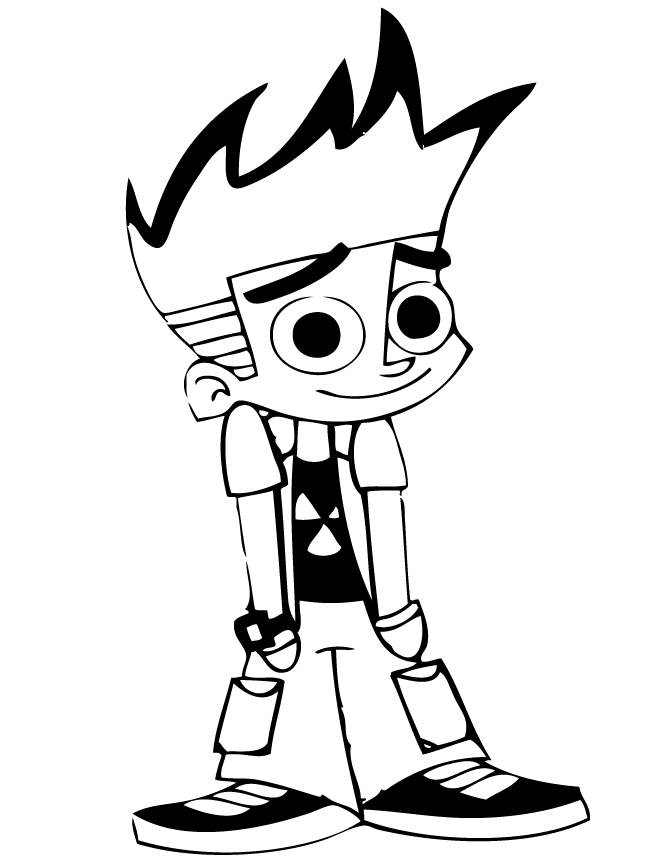 dessin  colorier  imprimer johnny test