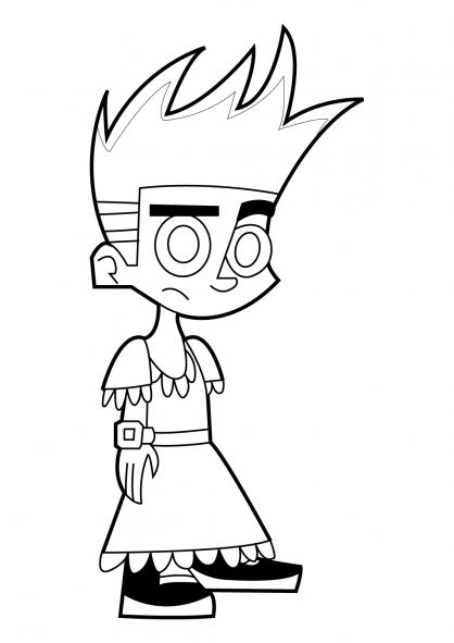 dessin  imprimer johnny test