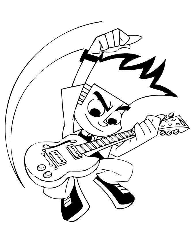 jeux coloriage  dessiner johnny test