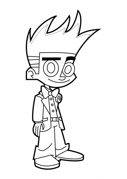 coloriage  dessiner johnny test  imprimer gratuit