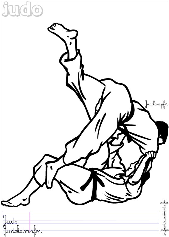 dessin ceinture de judo