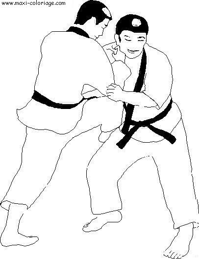 dessin à colorier de judo en ligne