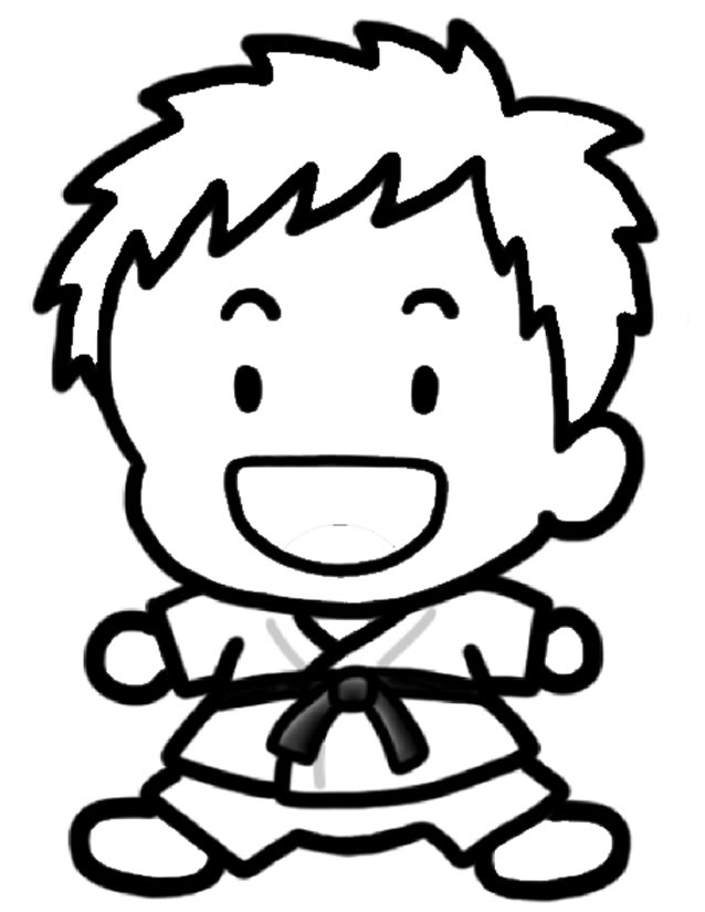 Dessin A Colorier Judo Fille