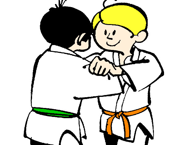 dessin à colorier kimono judo