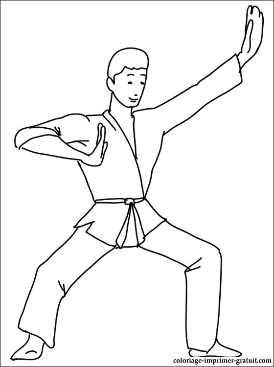 dessin de karate a imprimer
