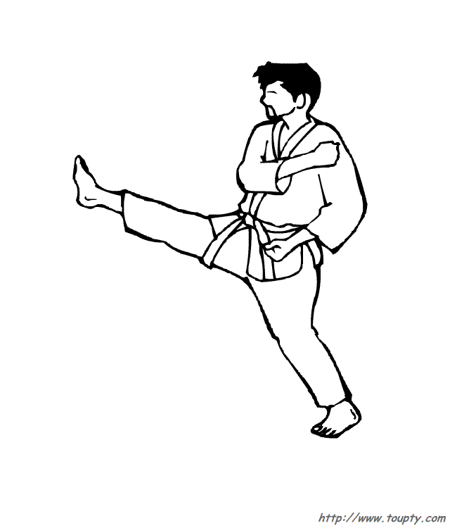 coloriage karate a imprimer