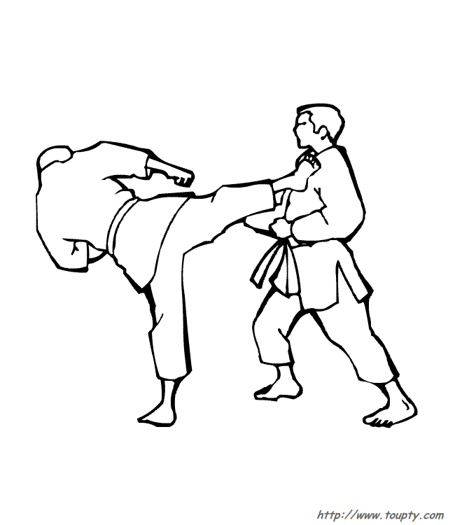 jeux de coloriage à dessiner de karate