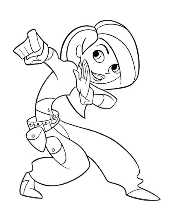 coloriage a imprimer kim possible