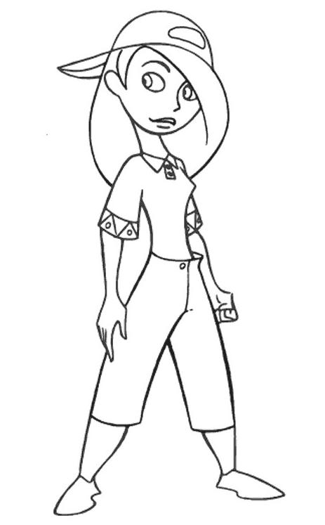 coloriage kim possible