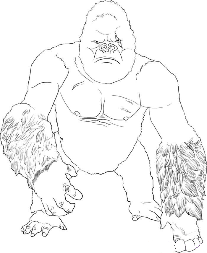 coloriage king kong