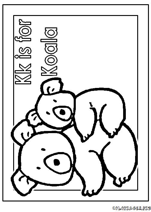 coloriage à dessiner koala en ligne