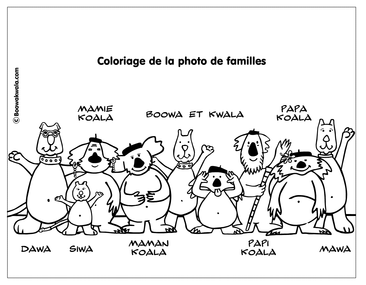 dessin à colorier koala a imprimer