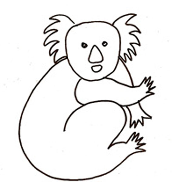 coloriage bébé koala