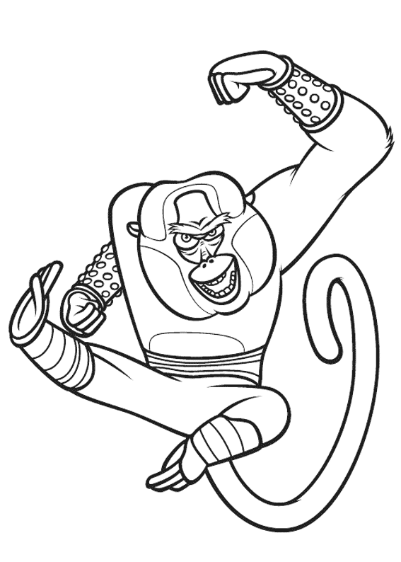 19 dessins de coloriage Kung Fu Panda à imprimer coloriage kung fu panda