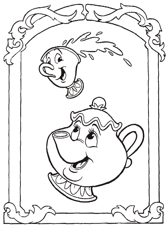 20 dessins de coloriage La Belle Et La Bête En Ligne à coloriage la belle et la bete en ligne