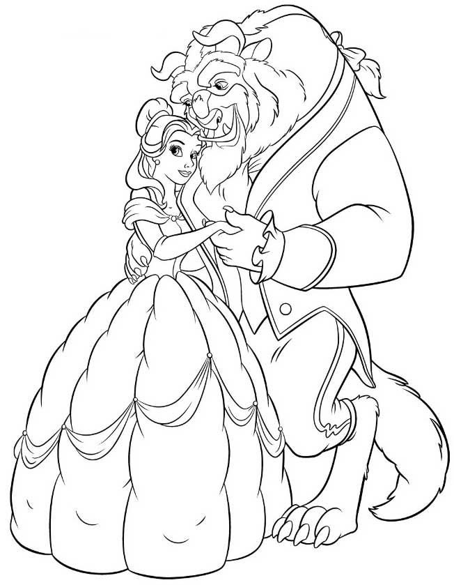 20 dessins de coloriage La Belle Et La Bête En Ligne à coloriage la belle et la bete en ligne