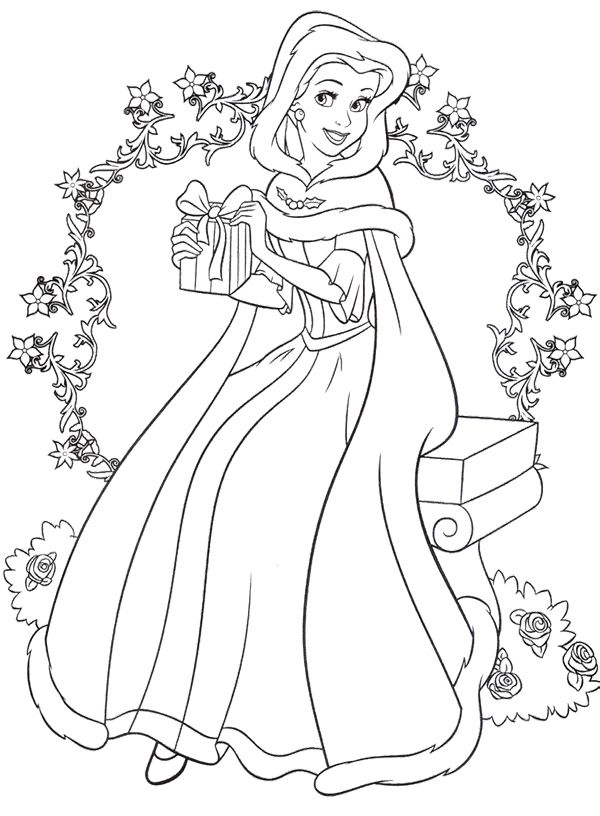 Princess Ariel Christmas Coloring Pages Sketch Coloring Page
