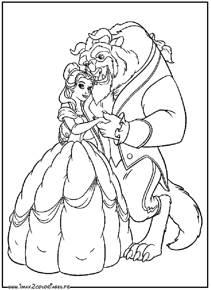 jeu de dessin la belle et la bete
