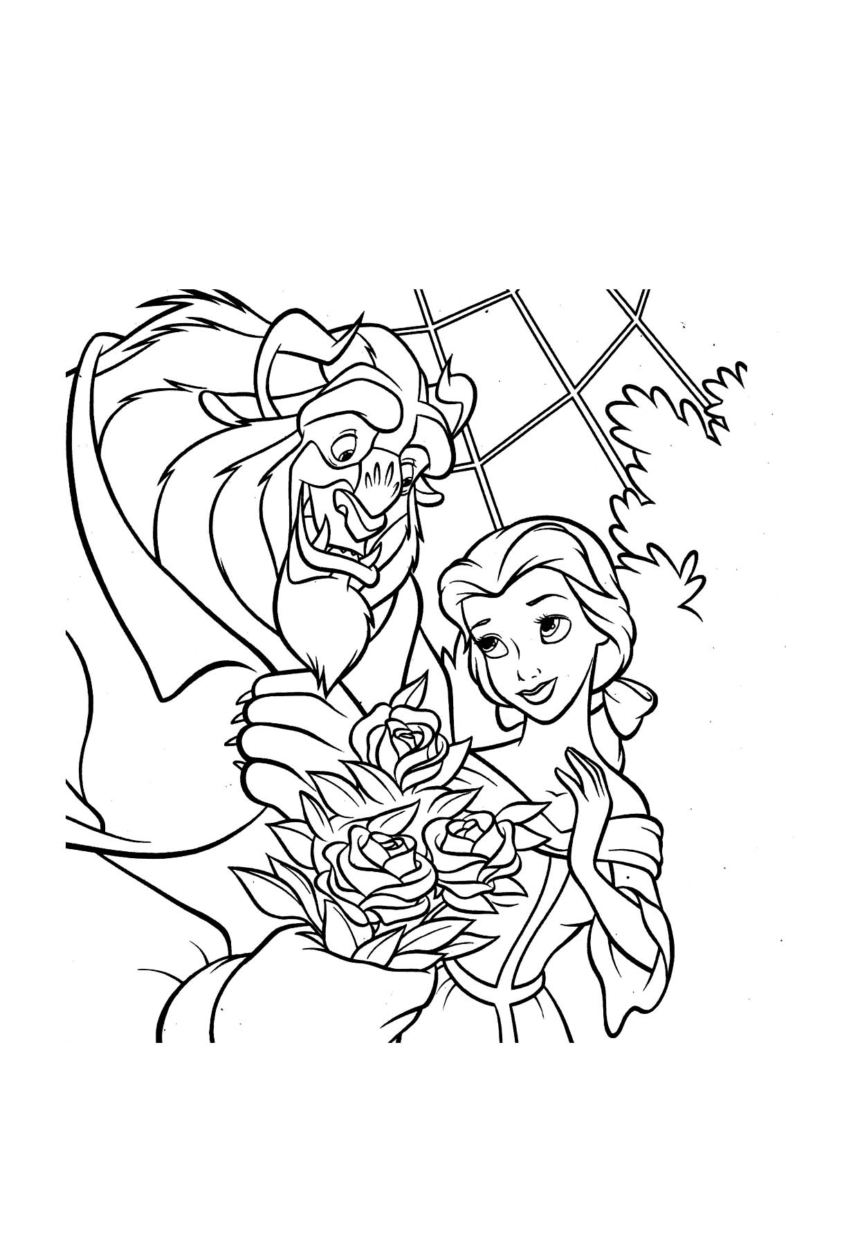 coloriage ƒ dessiner la belle et la bete 2