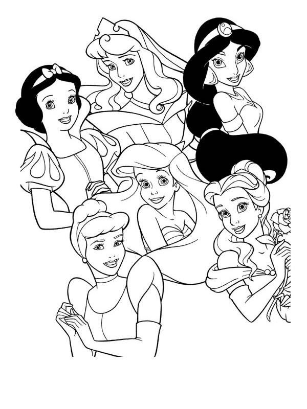 coloriage à dessiner a imprimer princesse la belle et la bete