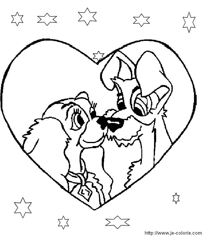 20 dessins de coloriage La Belle Et Le Clochard En Ligne à ...