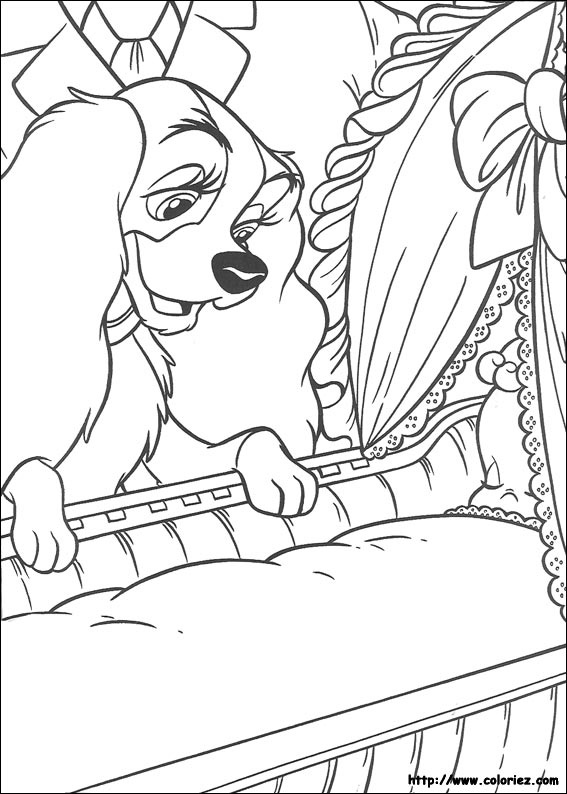 dessin disney la belle et le clochard