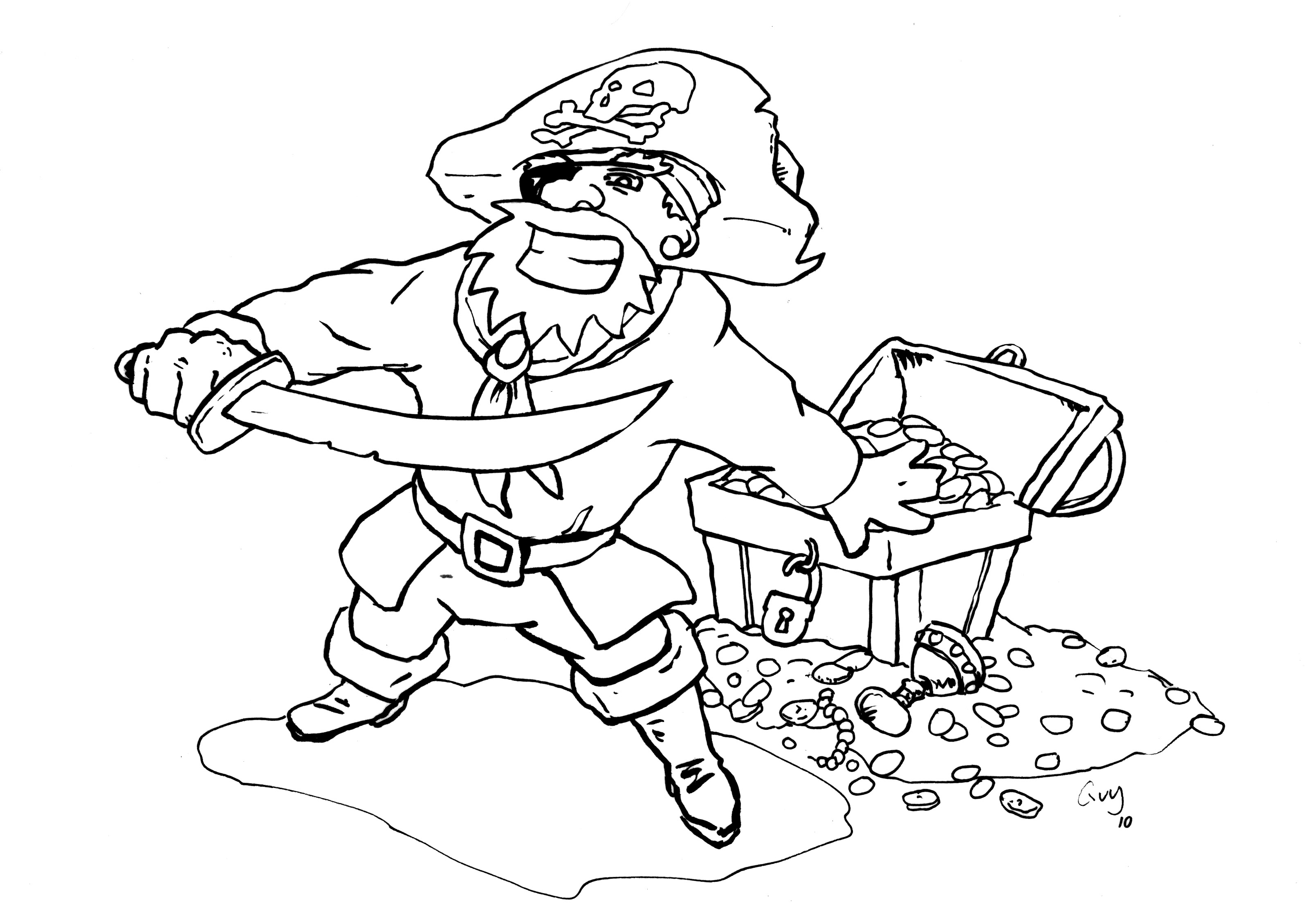 la famille pirate coloriage gratuit