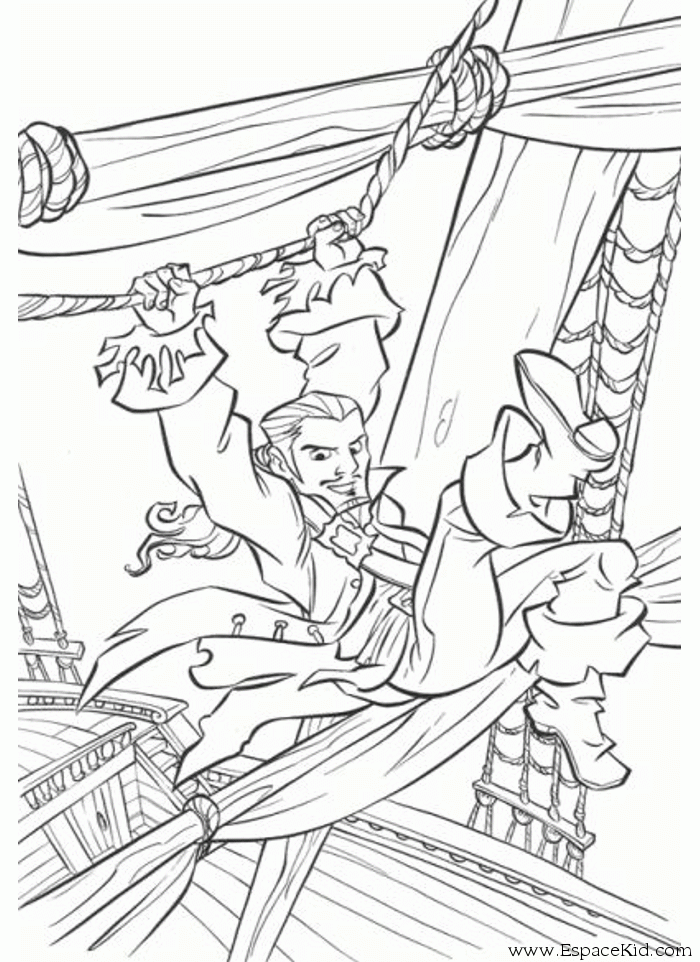 coloriage a imprimer de la famille pirate