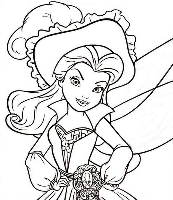 coloriage la fee clochette et les pirates