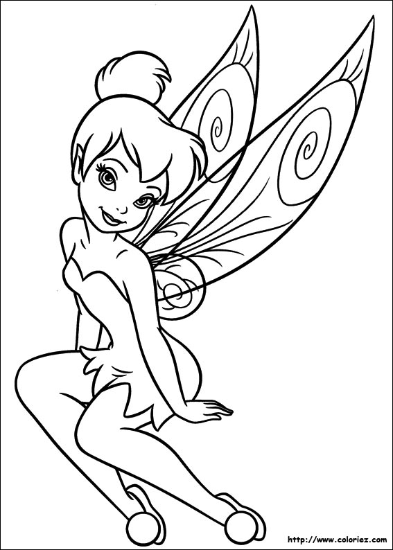 20 dessins de coloriage La Fée Clochette Gratuit A Imprimer à imprimer