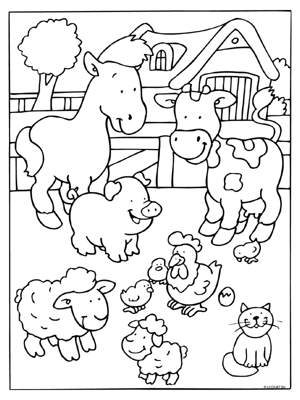 coloriage de la ferme en folie a imprimer