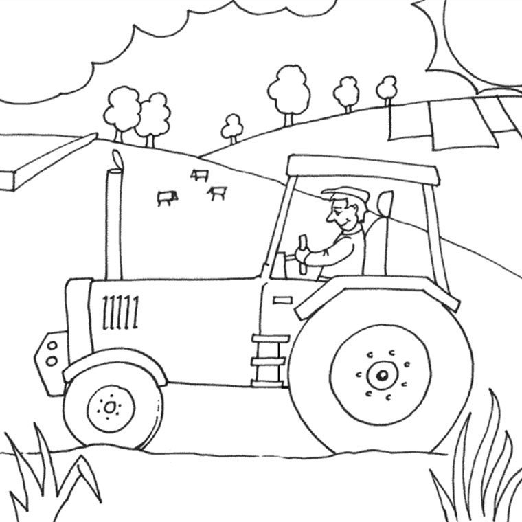 coloriage  dessiner gratuit la ferme en folie