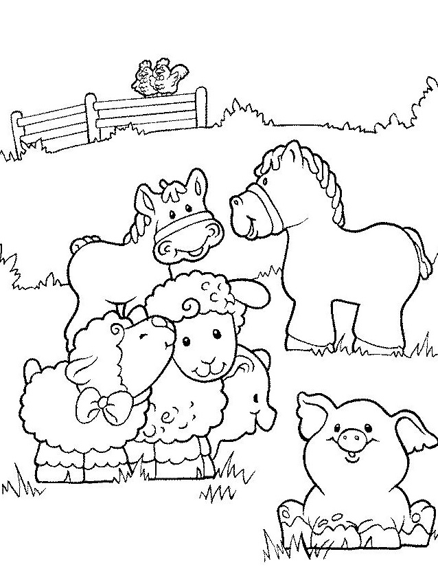 coloriage en ligne la ferme en folie