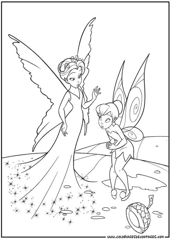 dessin de la fee clochette et ses amis a imprimer