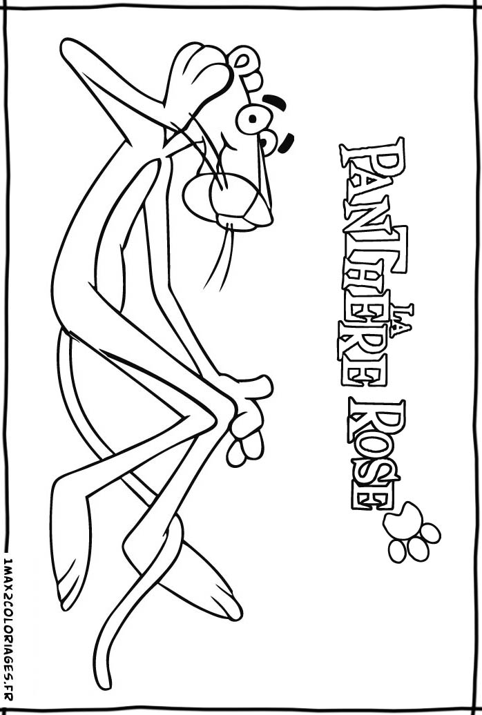 coloriage a dessiner a imprimer la panthere rose gratuit